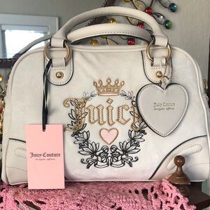 NWT Juicy Couture Angel Heritage Bowler Satchel/Crossbody